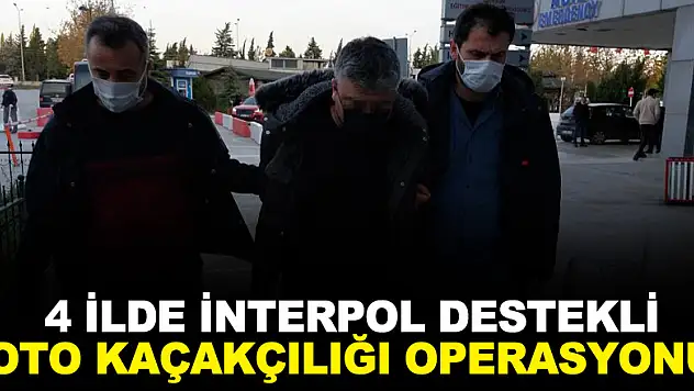 4 ilde İnterpol destekli oto kaçakçılığı operasyonu: 10 gözaltı