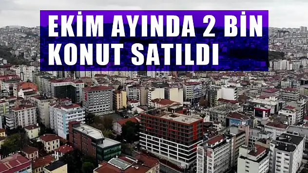 Samsun'da ekim ayında 2 bin 256 konut satıldı