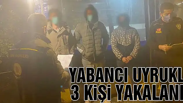 Samsun'da yurda yasa dışı yollardan giren yabancı uyruklu 3 kişi yakalandı