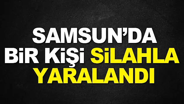 Samsun'da bir kişi silahla yaralandı