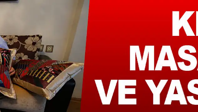 Kravattan masa örtüsü ve yastık kılıfı