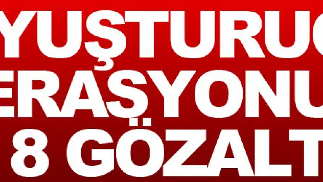 Samsun'da uyuşturucu operasyonu: 8 gözaltı