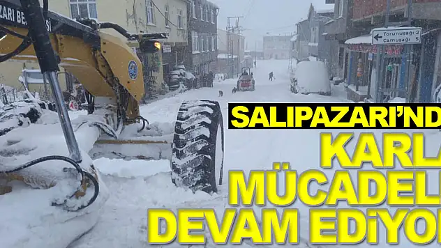 Salıpazarı'nda Karla Mücadele Devam Ediyor