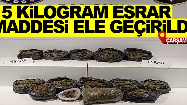 Samsun'da 15 kilogram esrar maddesi ele geçirildi
