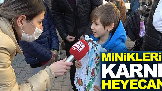 MİNİKLERİN KARNE HEYECANI