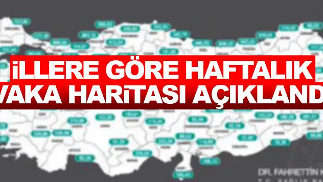 İllere göre haftalık vaka haritası açıklandı! 8-14 Ocak