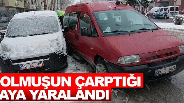 Samsun'da dolmuşun çarptığı yaya yaralandı