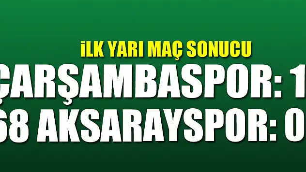 ÇARŞAMBASPOR:1 68 AKSARAYSPOR:0