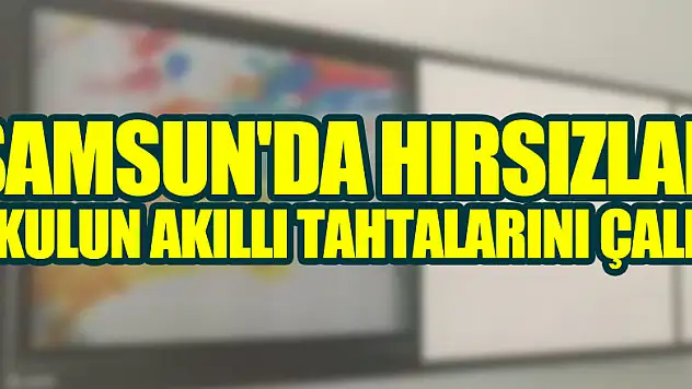 Samsun'da hırsızlar okulun akıllı tahtalarını çaldı