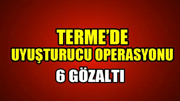 Terme'de uyuşturucu operasyonu