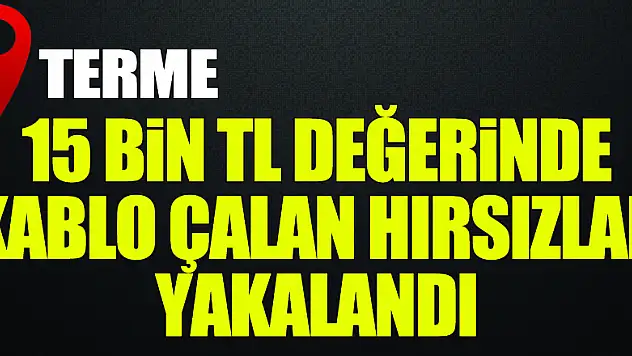 15 bin TL değerinde kablo çalan hırsızlar yakalandı