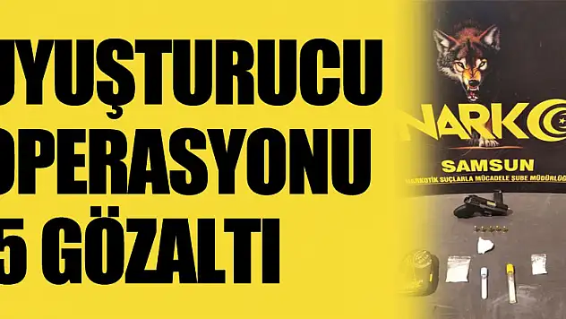 Samsun'da uyuşturucu operasyonu: 5 gözaltı