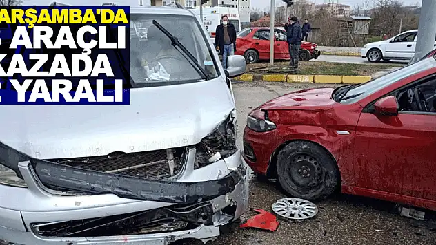 ÇARŞAMBA'DA 3 ARAÇLI KAZADA 2 YARALI 