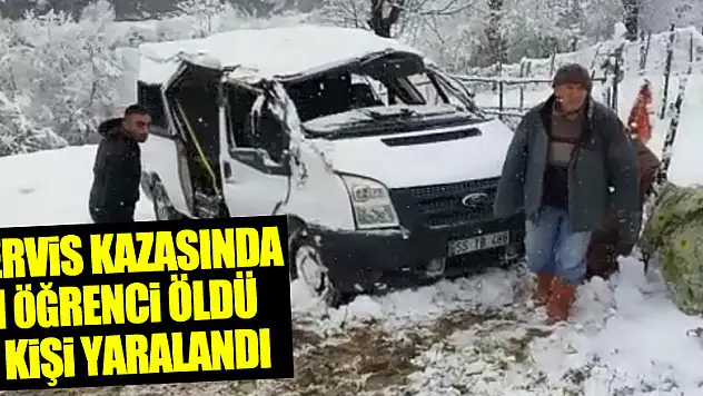 Samsun'un Yakakent ilçesinde meydana gelen öğrenci servisi kazasında 1 öğrenci hayatını kaybetti, 6'sı öğrenci 7 kişi yaralandı.