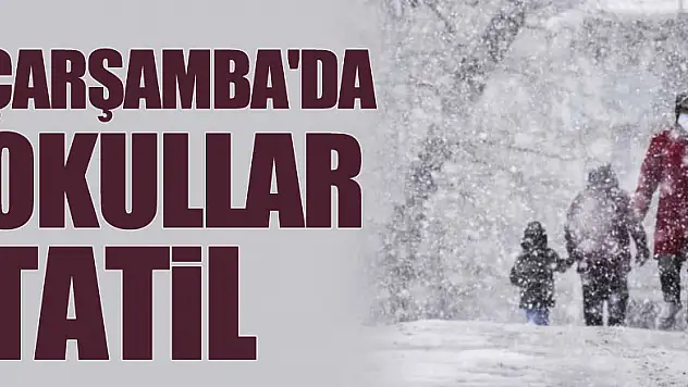 ÇARŞAMBA'DA OKULLAR TATİL