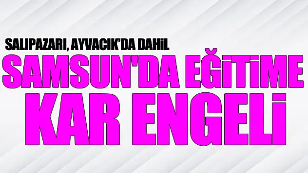 Samsun'da eğitime kar engeli