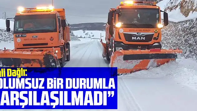 Vali Dağlı: 'Samsun'da kar yağışında olumsuz bir durumla karşılaşılmadı'