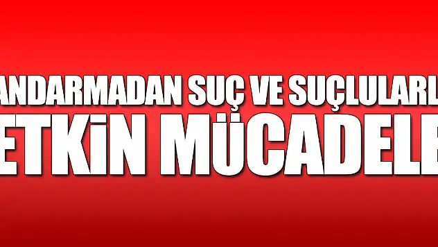 Jandarmadan suç ve suçlularla etkin mücadele