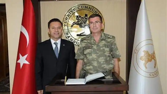 Yeni Garnizon Komutanı, Vali Aksoy'u ziyaret etti