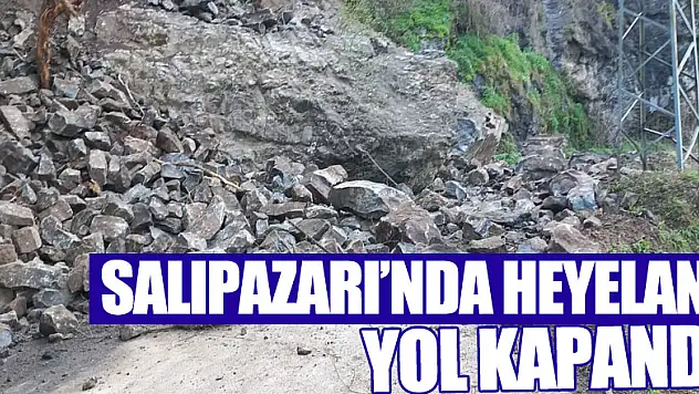 Salıpazarı'nda Heyelan! Yol Kapandı