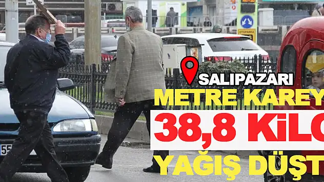 Samsun'da metre kareye 38,8 kilo yağış düştü.