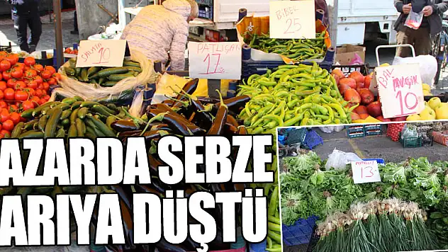 PAZARDA SEBZE YARIYA DÜŞTÜ