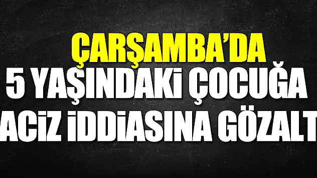 Samsun'da 5 yaşındaki kız çocuğuna taciz iddiasına gözaltı