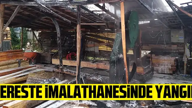 Samsun'da kereste imalathanesinde çıkan yangın söndürüldü