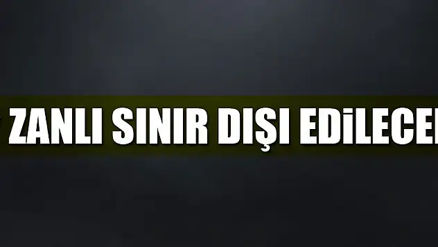 2 ZANLI SINIR DIŞI EDİLECEK