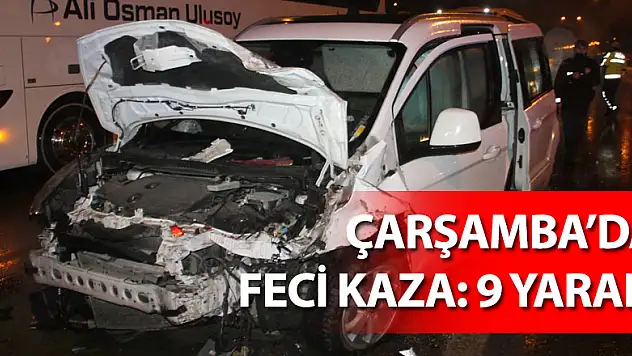 Trafik ışıklarında feci kaza:9 yaralı