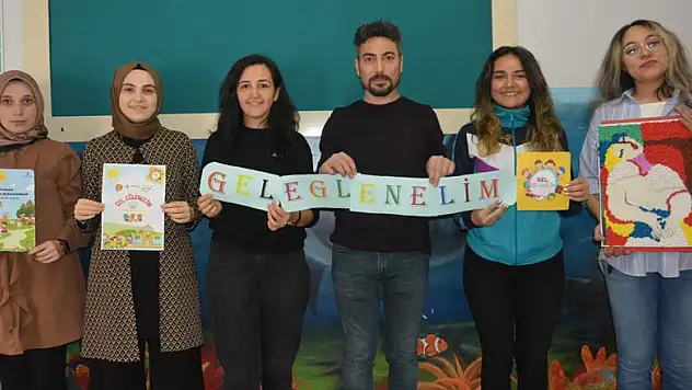 Proje öğretmenlerden, görsel sanat özel öğrencilerden