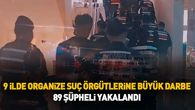 9 İlde Organize Suç Örgütlerine Büyük Darbe: 89 Şüpheli Yakalandı