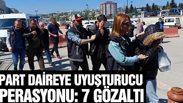 Samsun'da apart daireye uyuşturucu operasyonu: 7 gözaltı