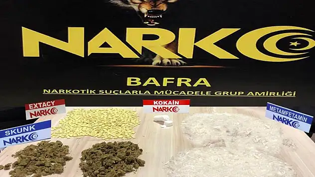 Bafra'da çok miktarda uyuşturucu ele geçirildi, 2 kişi gözaltına alındı