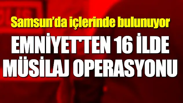 Emniyet'ten 16 ilde Müsilaj Operasyonu: 263 gözaltı