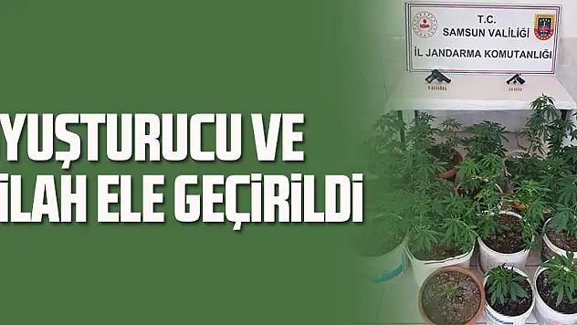 Uyuşturucu ve silah ele geçirildi