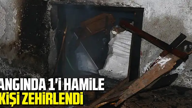 Bodrum katta çıkan yangında 1'i hamile 2 kişi zehirlendi