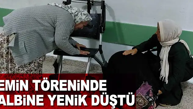 Asker torununun yemin töreninde kalbine yenik düştü