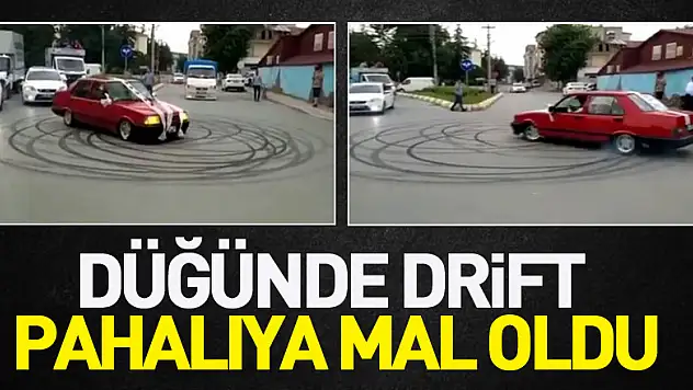 Düğünde drift pahalıya mal oldu