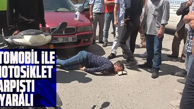 Otomobil ile motosiklet çarpıştı: 1 yaralı