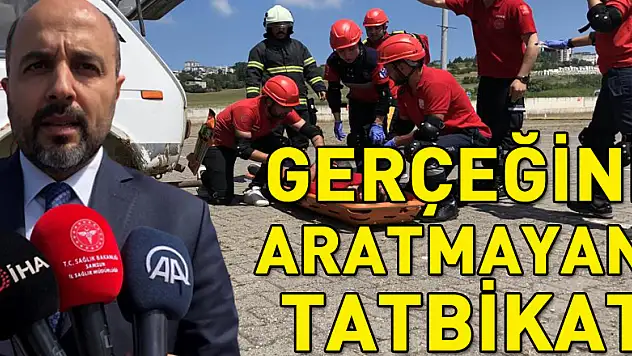 Samsun'da gerçeğini aratmayan tatbikat