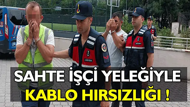 Sahte elektrik işçisi yeleğiyle kablo hırsızlığı: 2 gözaltı