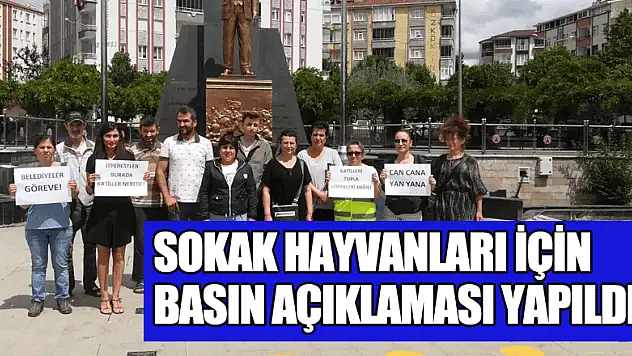 Hayvan severler sokak hayvanları için basın açıklaması yaptı
