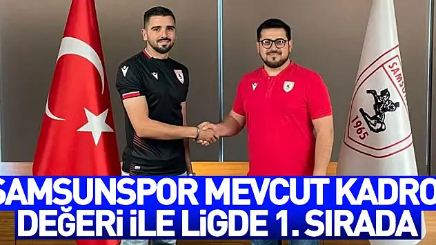 Samsunspor mevcut kadro değeri ile ligde 1. sırada