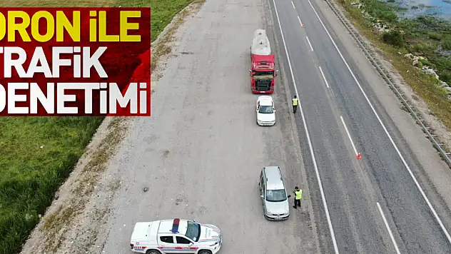 Samsun'da dron ile trafik denetimi yapıldı