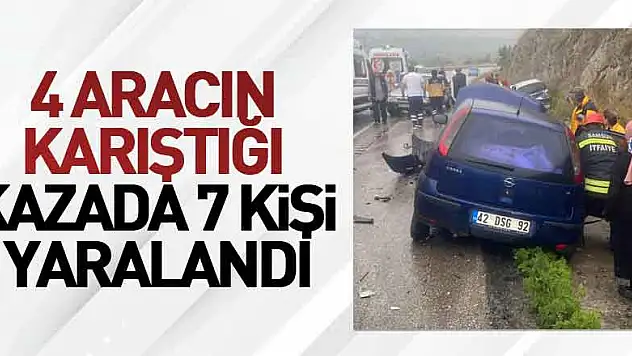 Samsun'da 4 aracın karıştığı kazada 7 kişi yaralandı