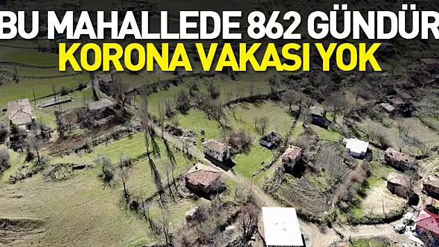 Bu mahallede 862 gündür korona vakası yok