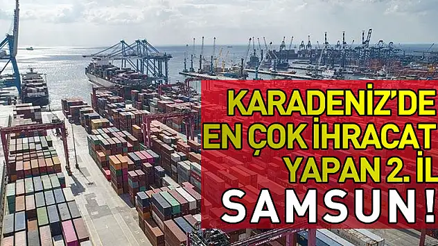 Karadeniz'de en çok ihracat yapan 2. il Samsun