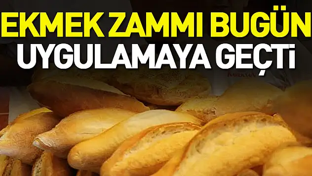 Samsun'da ekmek zammı bugün uygulamaya geçti
