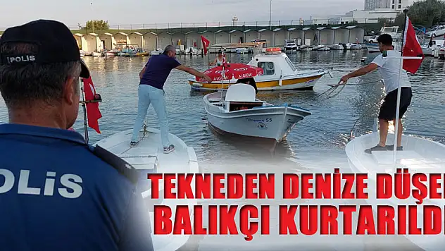 Samsun'da tekneden denize düşen balıkçı kurtarıldı